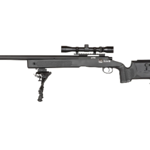 Sniper Modelo S02 Negro  480 fps (incluye Mira y Bípode)
