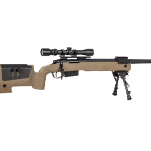 kit Sniper Modelo S03 Tan 480 fps (incluye Mira y Bipode) mas bolso SA